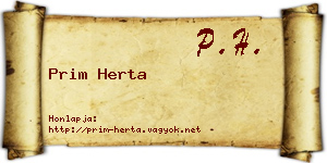 Prim Herta névjegykártya